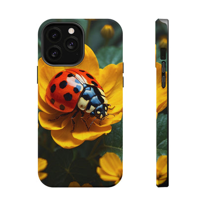 Yellow Blossoms with Bug Accent - MagSafe iPhone Case