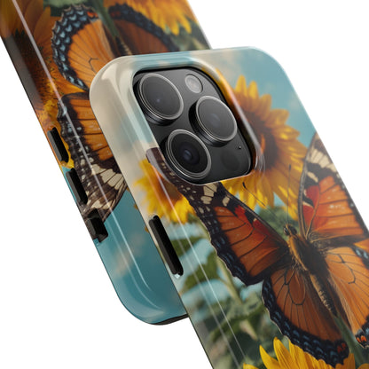 Vibrant Butterfly & Sunflower – iPhone Case