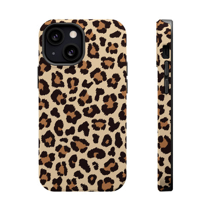 Wild Leopard Print Tough MagSafe iPhone Case – Bold Animal Pattern Design with Dual-Layer Protection