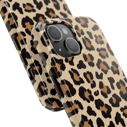 Wild Leopard Print Tough iPhone Case – Bold Animal Pattern Design with Dual-Layer Protection