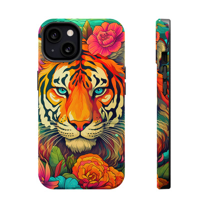 Fierce Rainbow Tiger Art - MagSafe iPhone Case