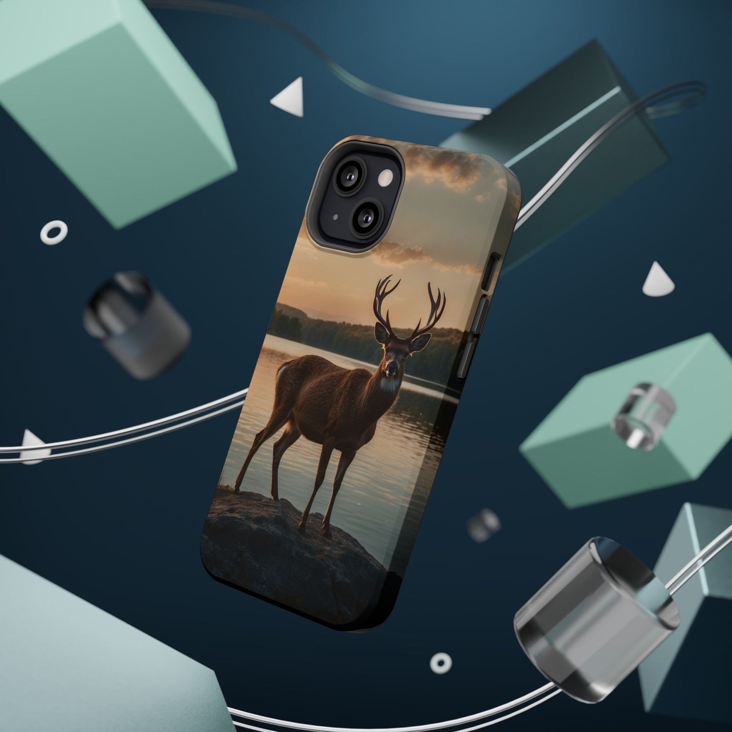 Majestic Stag at Sunset – MagSafe iPhone Case