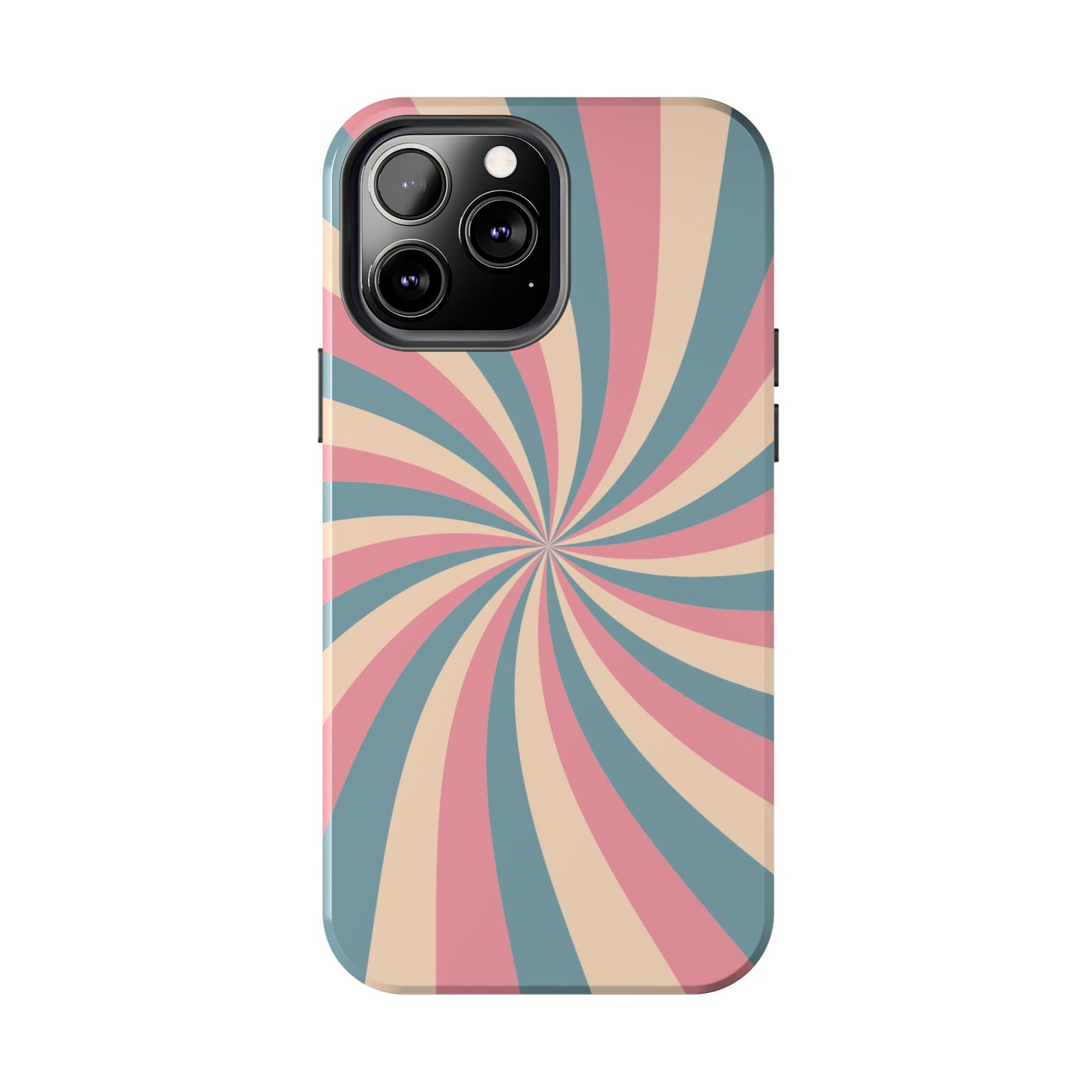 Vintage Pastel Swirl iPhone Case – Dual-Layer Protection with 70s-Inspired Design