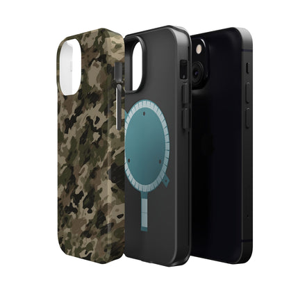 Classic Light Brown Camouflage – MagSafe iPhone Case with Rugged Elegance