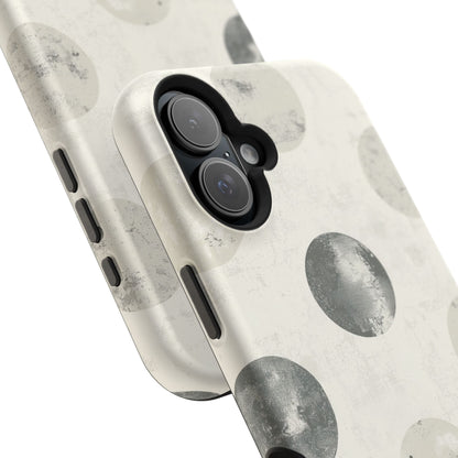 Vintage Polka Dot MagSafe iPhone Case - Neutral Retro Protective Cover