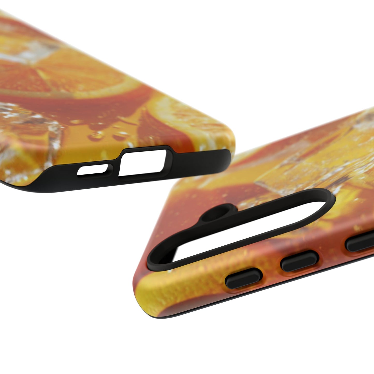 Citrus Orange Splash Samsung Galaxy Case – Dual-Layer Tough Protection, Vibrant Summer Design