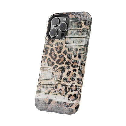 Rustic Leopard Wood Print - MagSafe iPhone Series Case