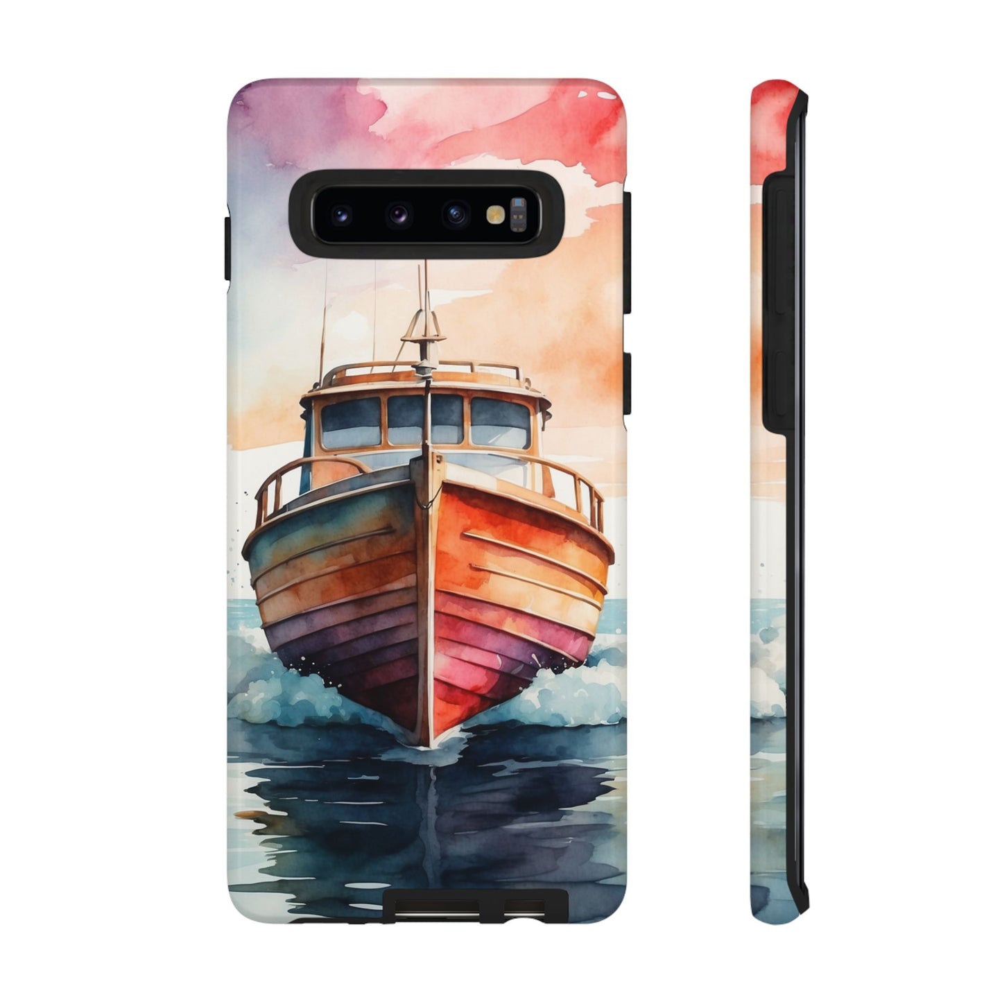 Sunset Sail Watercolor Boat – Samsung Galaxy Series Case