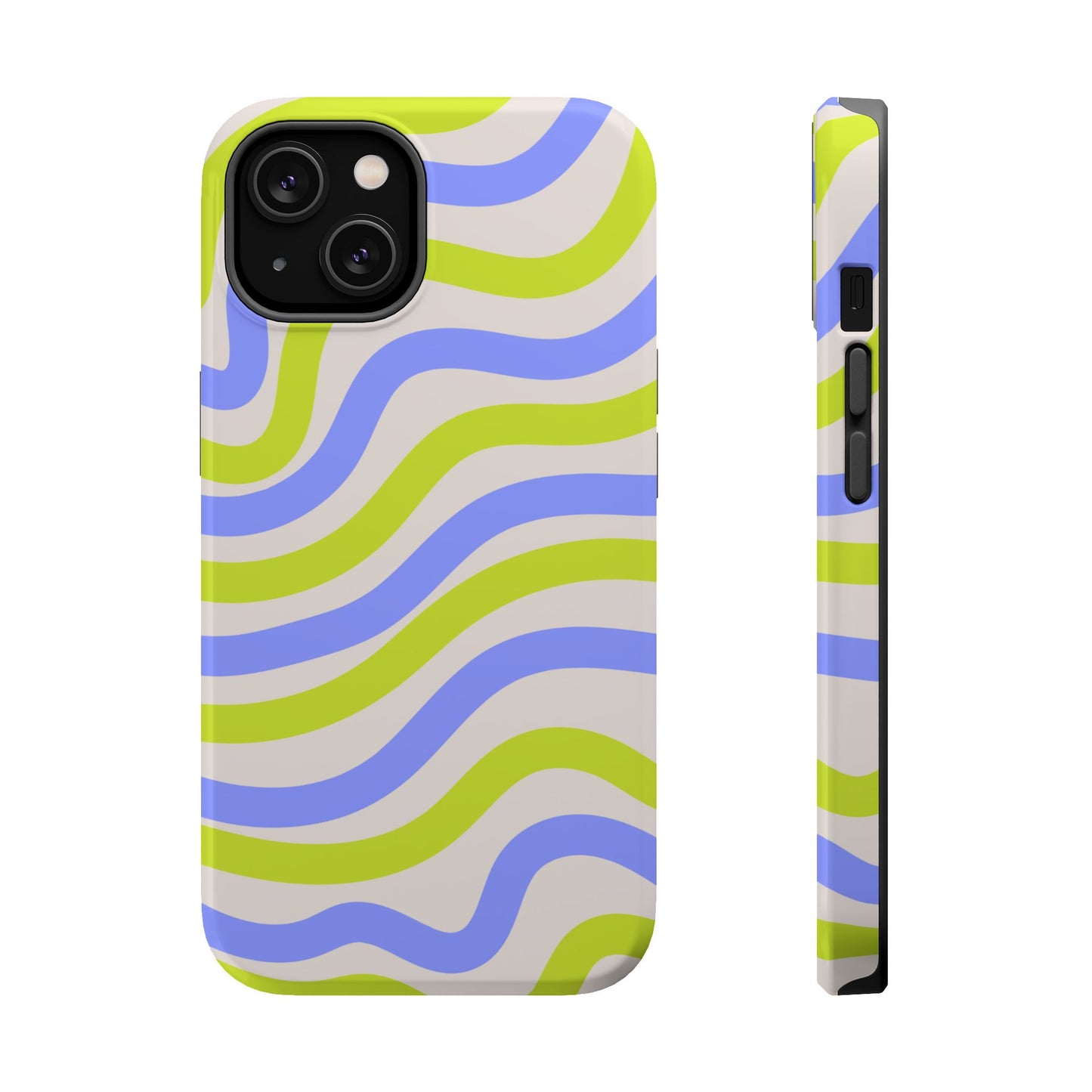 Neon Wave MagSafe iPhone Case – Bold Dual-Layer Protection with 70s-Inspired Vibe