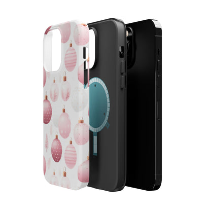 MagSafe iPhone Case: Merry in Pink – Christmas Balls