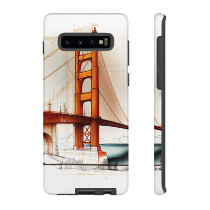 Golden Gate Bridge Samsung Galaxy Case - Architectural Sketch Design