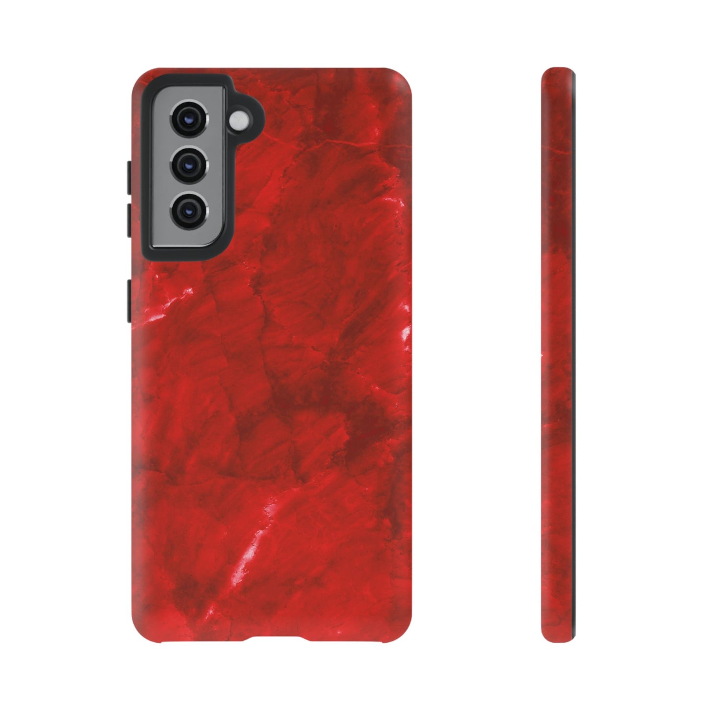 Bold Red Marble Samsung Galaxy Case – Luxe Modern Design with Vibrant Finish