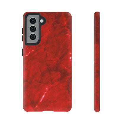 Bold Red Marble Samsung Galaxy Case – Luxe Modern Design with Vibrant Finish