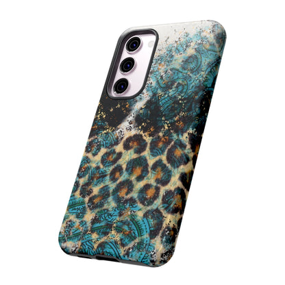 Turquoise Paisley Cowhide Leopard - Samsung Galaxy Series Case