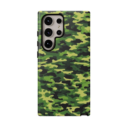 Green Woodland Camouflage – Samsung Galaxy Case, Tough Drop-Proof Design