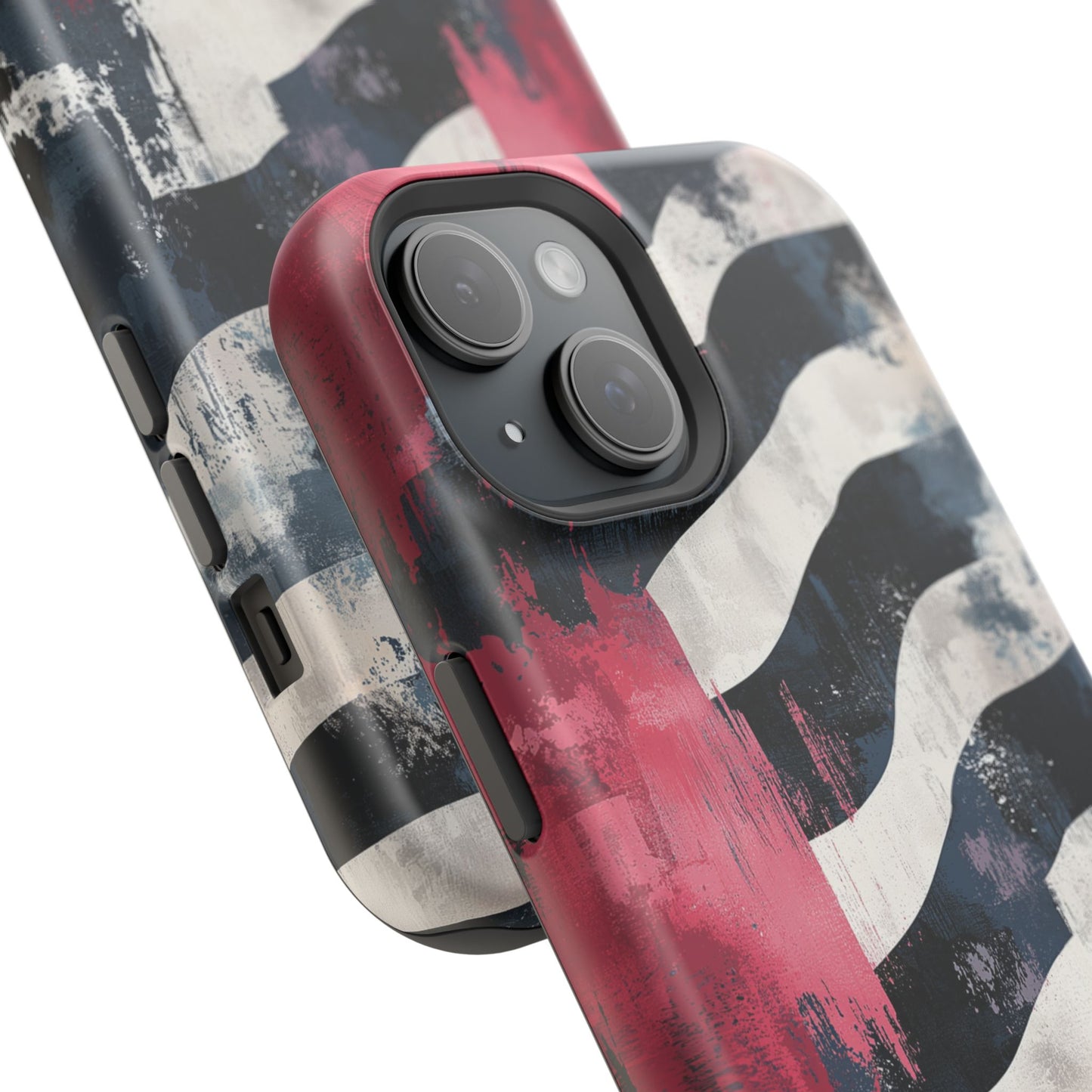 MagSafe iPhone Case: Blood Zebra – Bold Red & Black Pattern