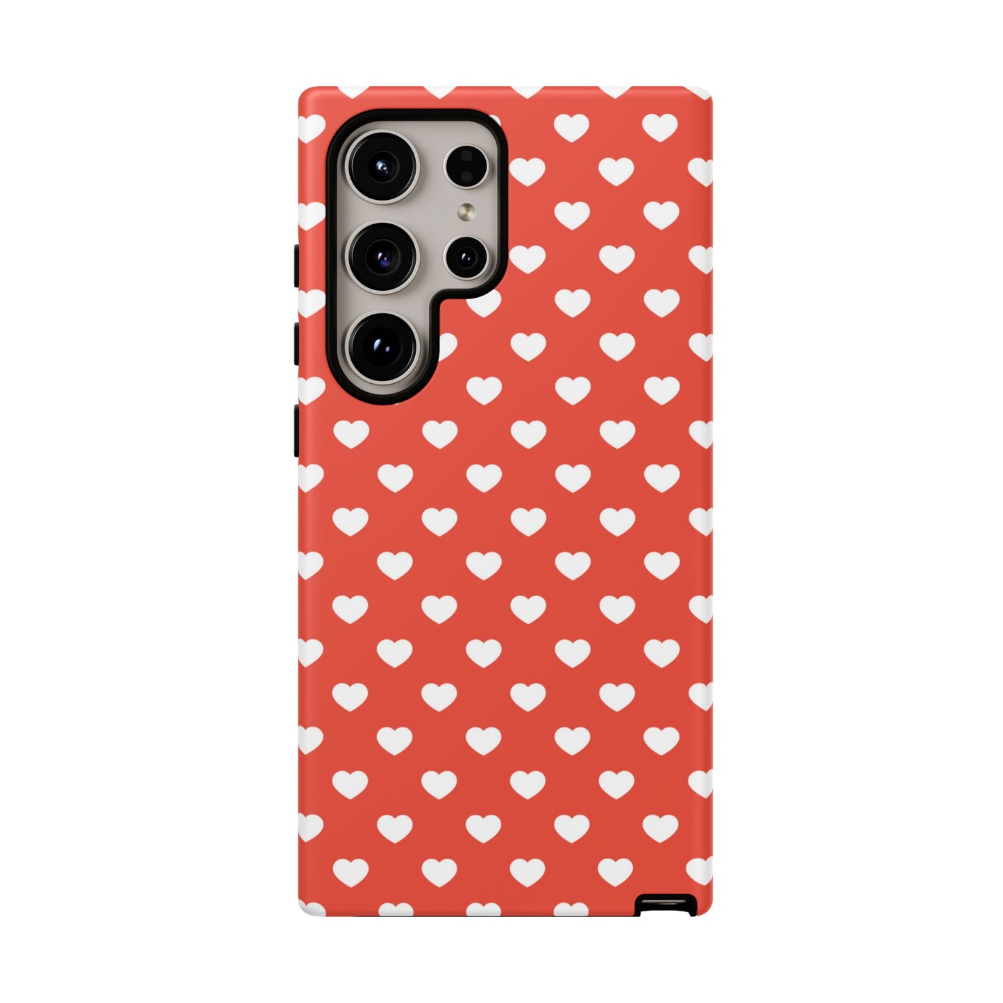 White Hearts on Red Samsung Case