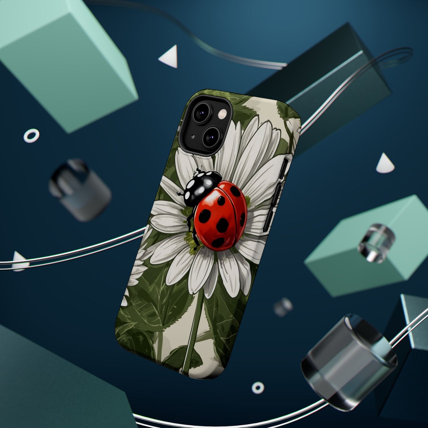 Ladybug & Daisy Garden Charm - MagSafe iPhone Case