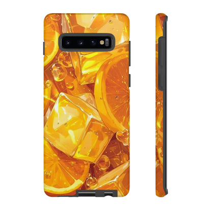 Citrus Splash Samsung Galaxy  Case – Bright Orange Slices & Ice, Dual-Layer Protection