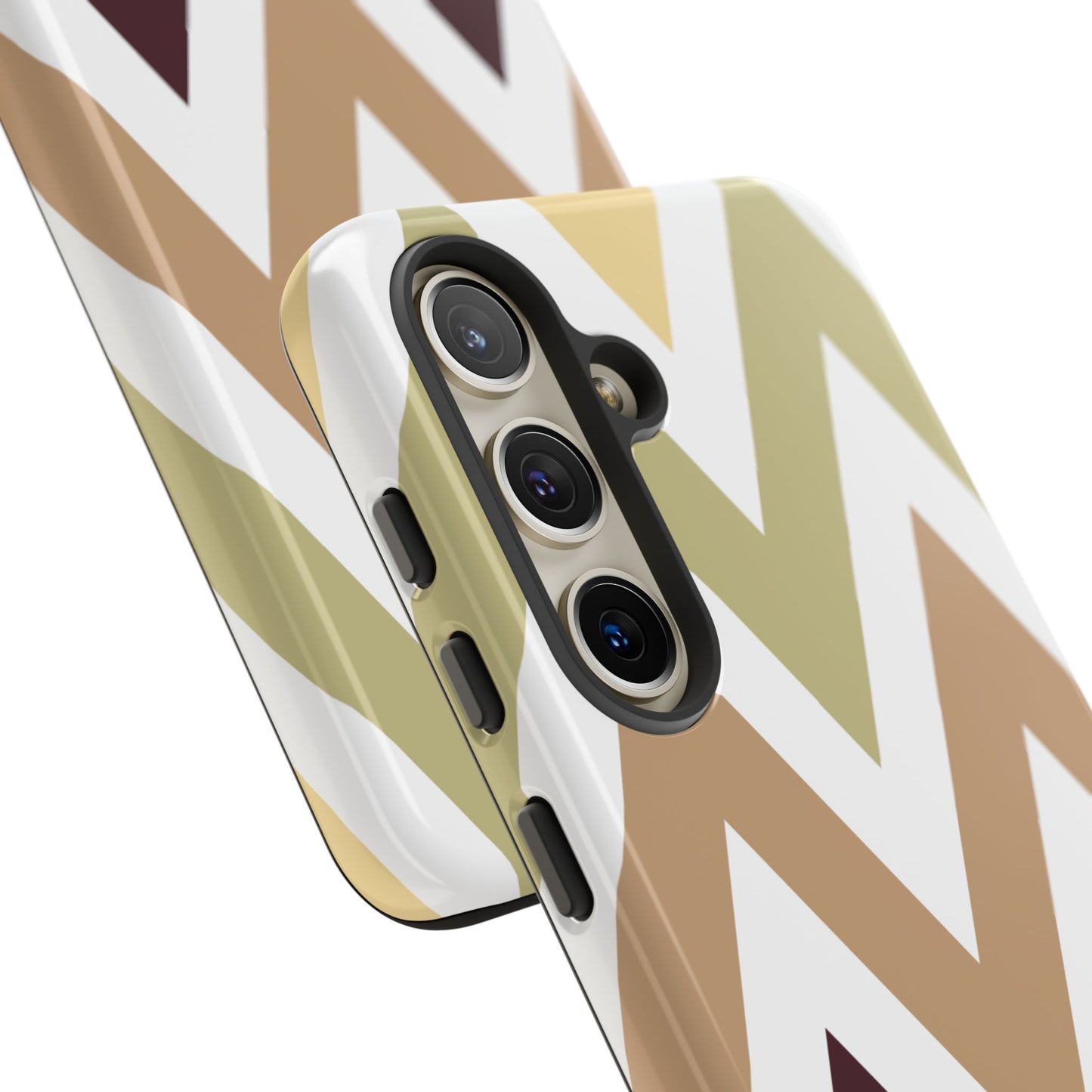 Earthy Chevron Samsung Galaxy Case – Boho-Inspired Design with Dual-Layer Protection