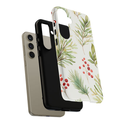 Winter Greenery & Berry Watercolor – Samsung Galaxy Series Case