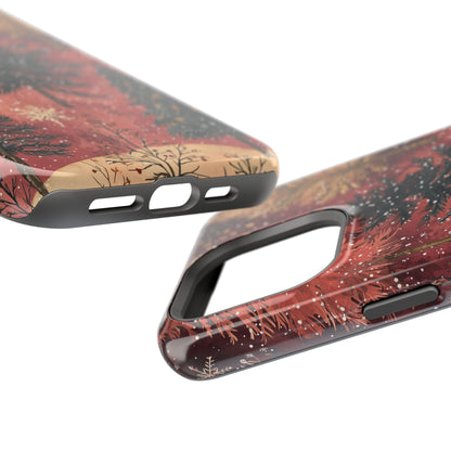 Rustic Red Winter Forest - MagSafe iPhone Series Case