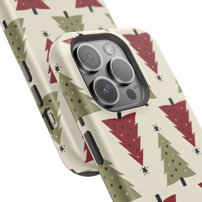 Retro Christmas Trees Pattern - MagSafe iPhone Series Case