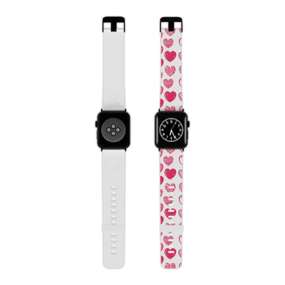 Funky Pink Hearts Apple Watch Band