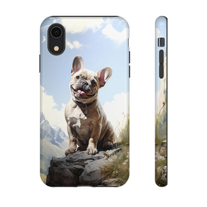 Frenchie iPhone Samsung Galaxy Phone Case! French Bull Dog Standing Proudly. Extremely Tough & Durable With Dual Layer Protection.