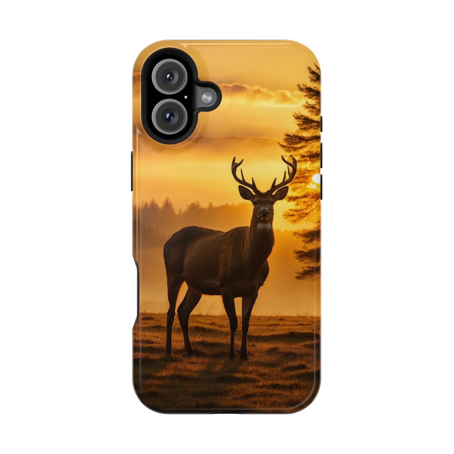 Sunset Majesty: Regal Stag – MagSafe iPhone Case