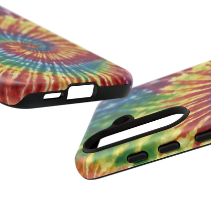 Colorful Retro Tie-Dye Samsung Galaxy Case – Spiral Rainbow Design