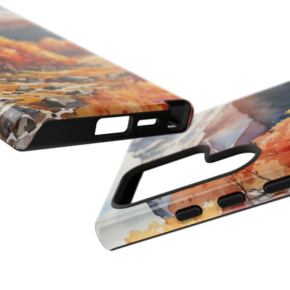 Watercolor Autumn Forest and Mountains - Samsung Galaxy Case