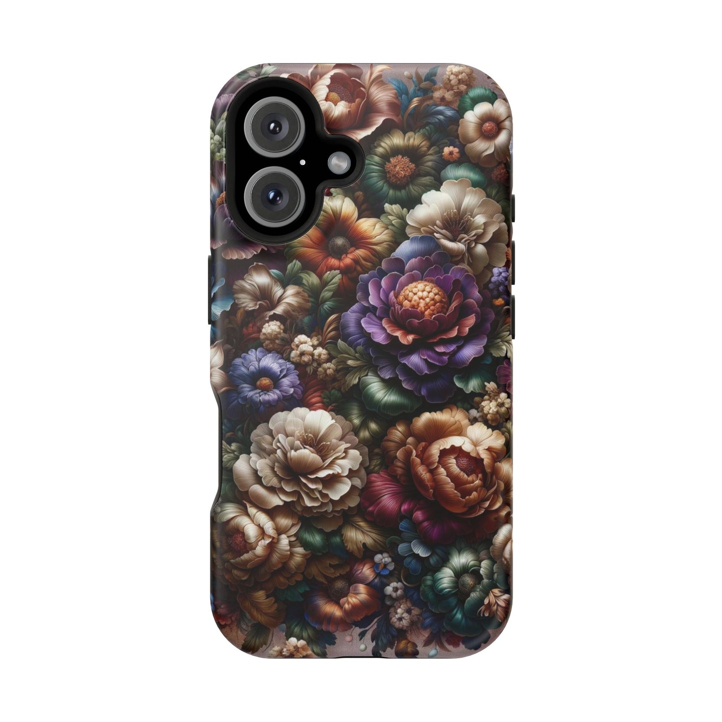 Floral Elegance MagSafe Compatible iPhone Case – Protective Dual-Layer Design with Vibrant Full-Wrap Print