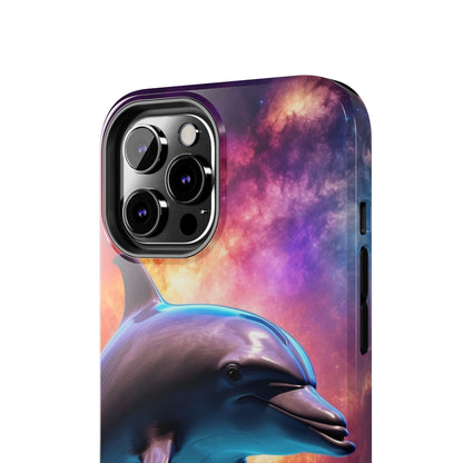 Cosmic Dolphin Galaxy Art - iPhone Case