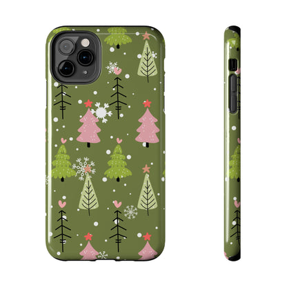 Whimsical Christmas Tree Pattern – iPhone Series Case