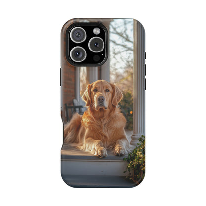 Golden Retriever on Porch - iPhone MagSafe Series Case