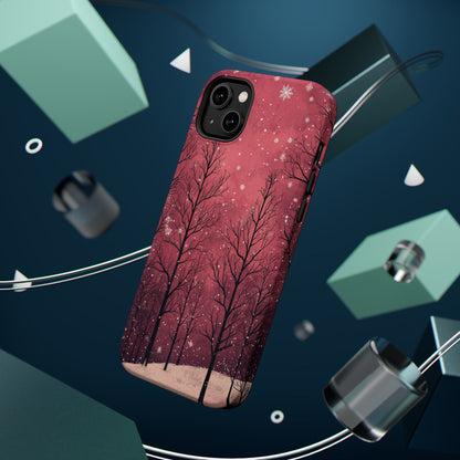 Pink Winter Twilight Forest - MagSafe iPhone Series Case