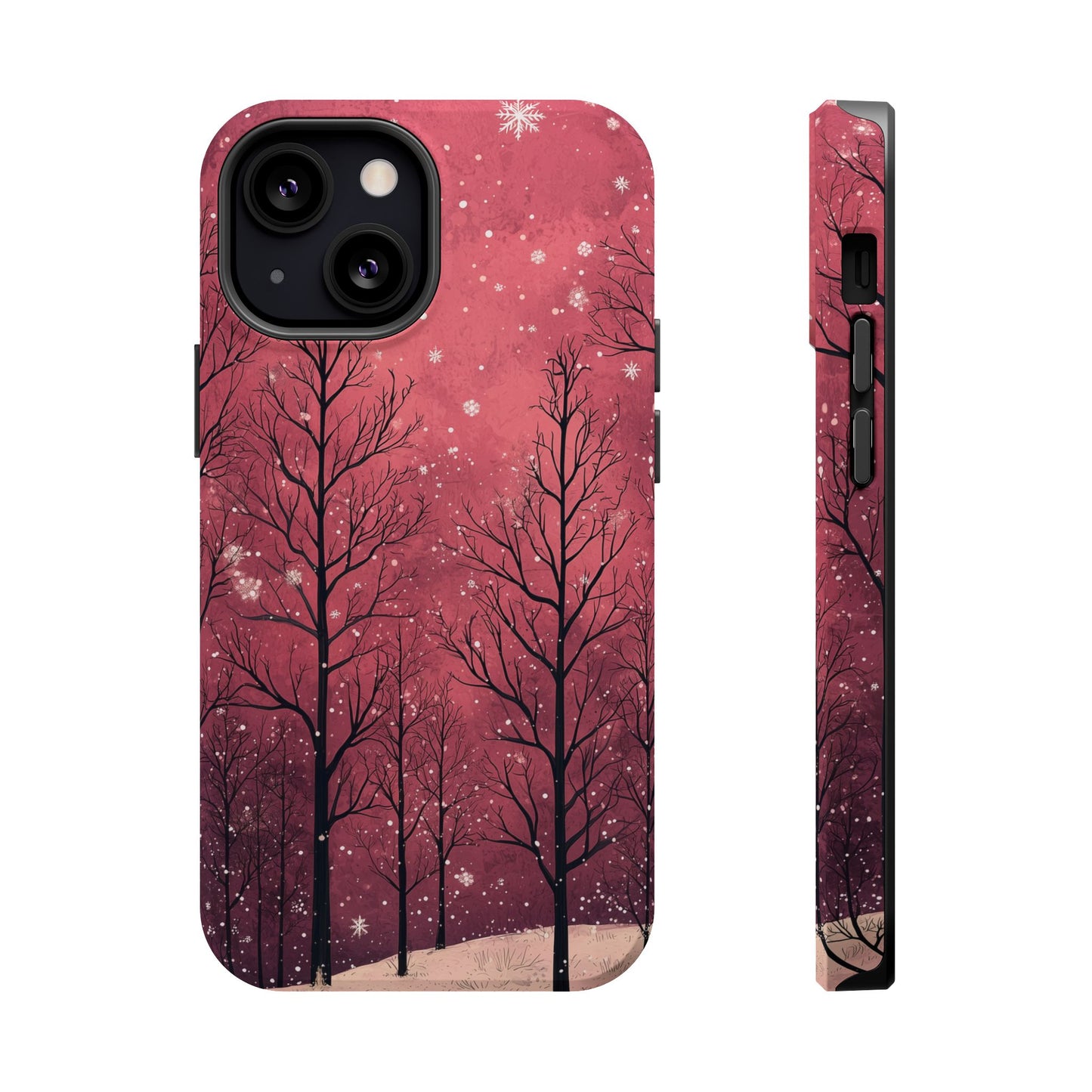 Pink Winter Twilight Forest - MagSafe iPhone Series Case