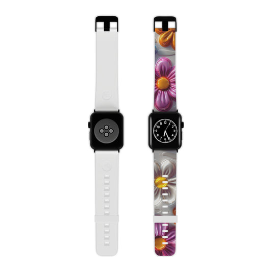 Glossy 3D Floral  Apple Watch Band