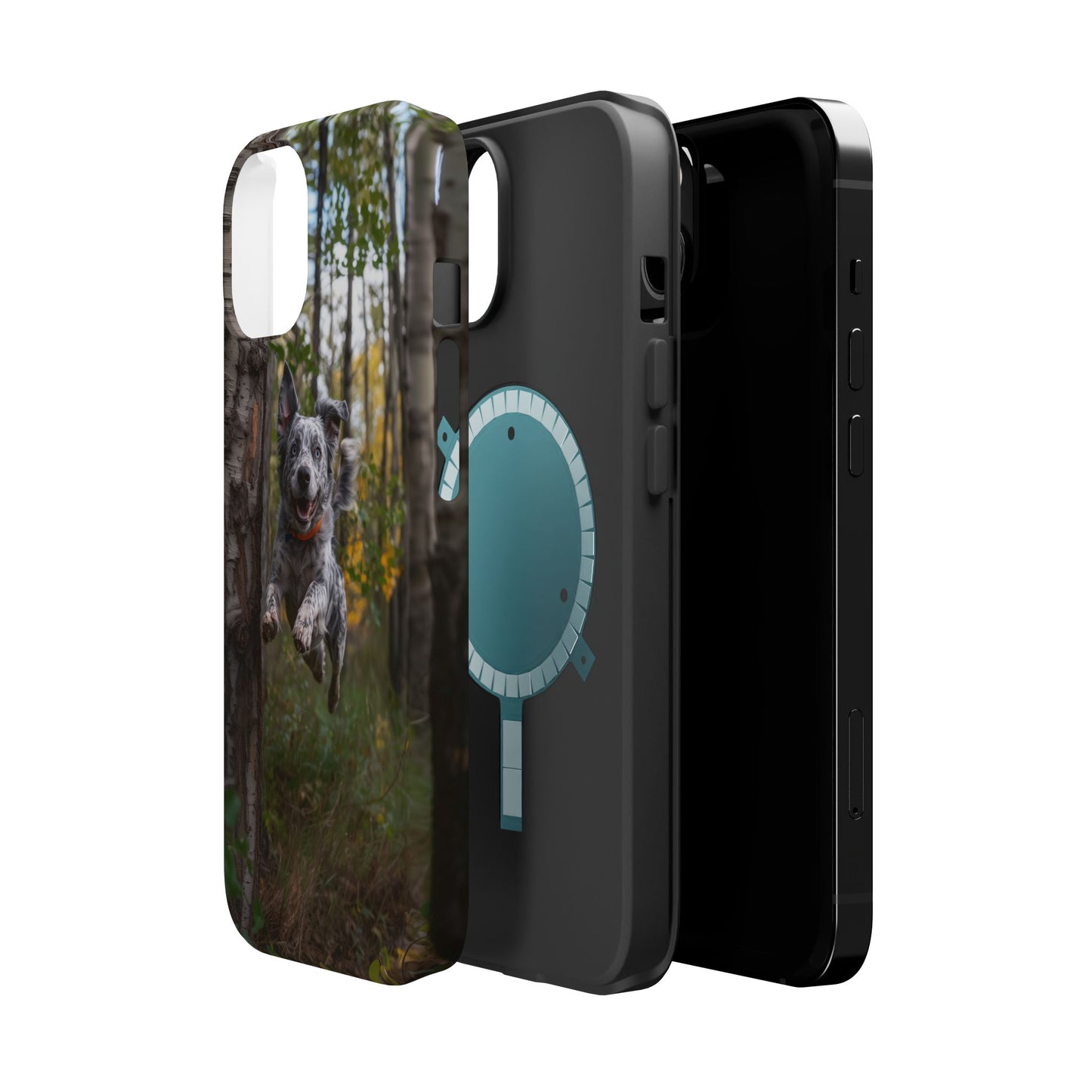 Happy Forest Dog MagSafe iPhone Case – Nature-Inspired Protective Cover