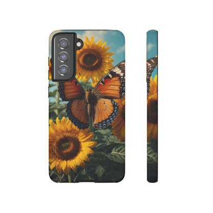 Vibrant Butterfly & Sunflower – Samsung Galaxy Case