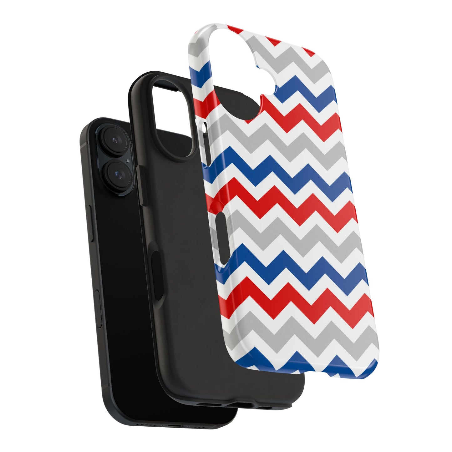 Patriotic Red, White & Blue Chevron – Geometric iPhone Case