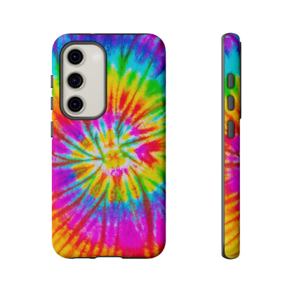 Vibrant Rainbow Spiral Tie-Dye Samsung Galaxy Case – Bold & Retro Style