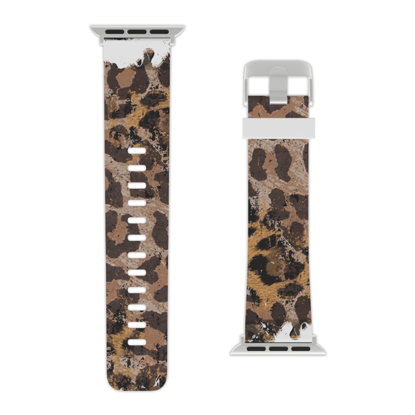 Vintage Distressed Leopard Print Apple Watch Band