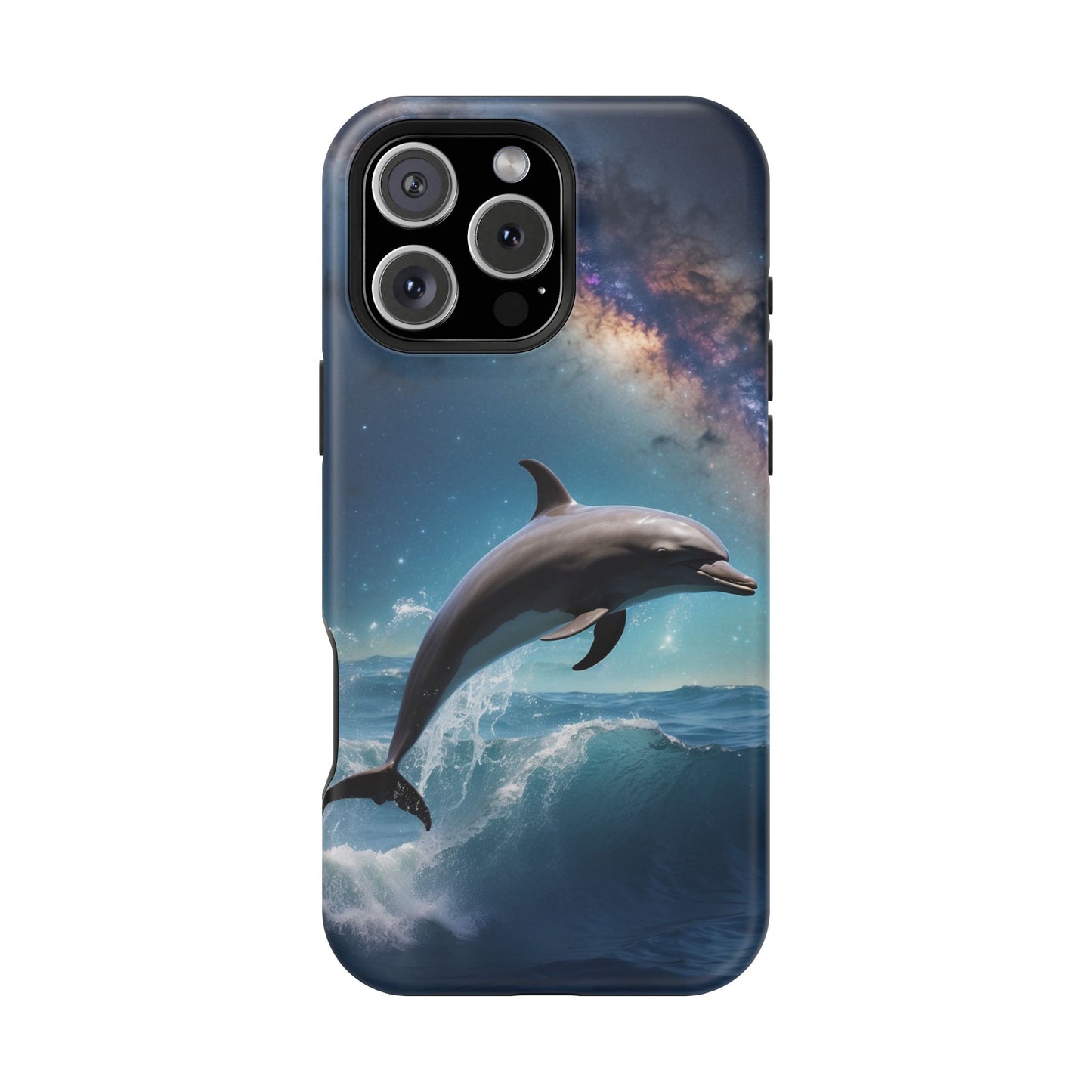 Dolphin Galaxy Splash - MagSafe-Compatible Case