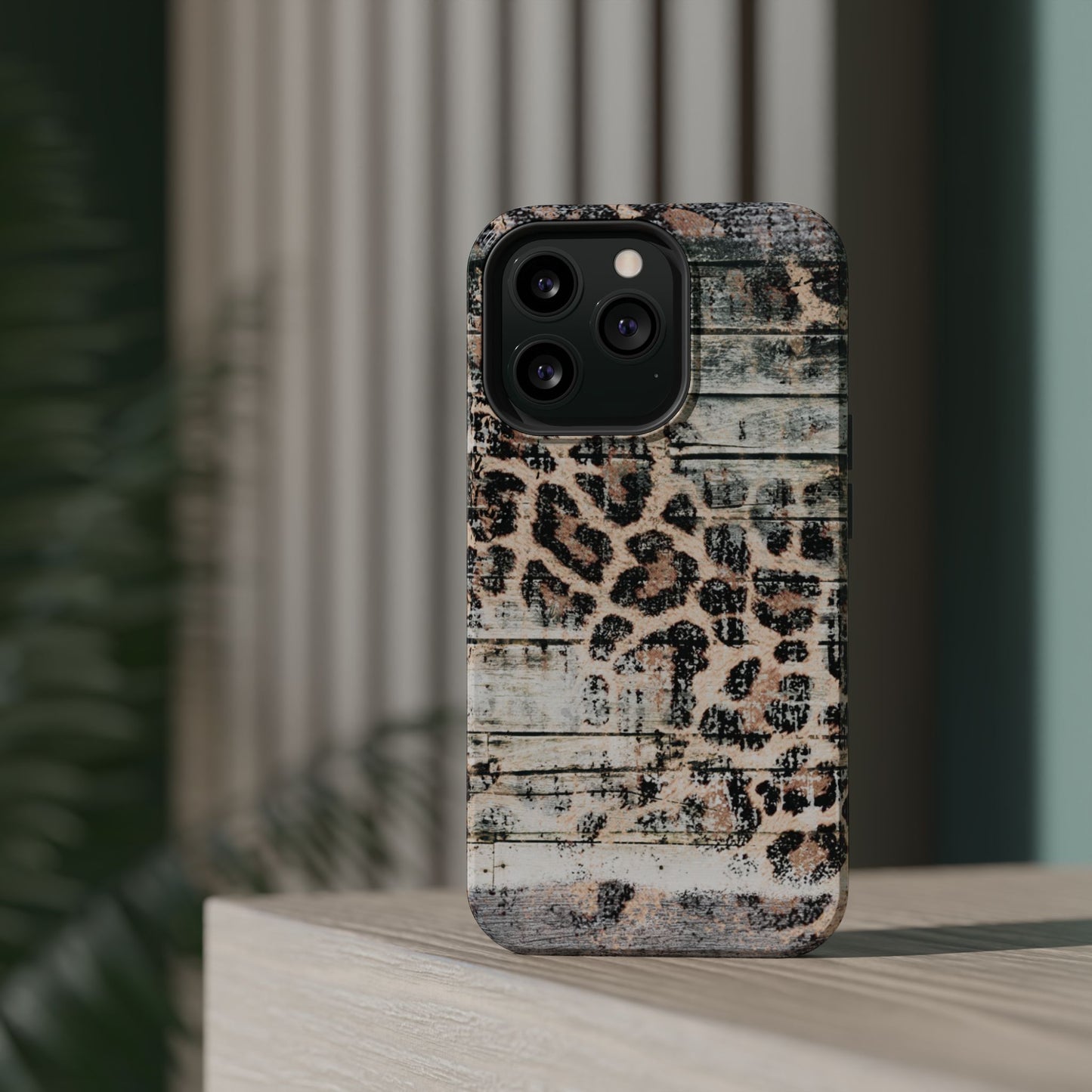 Rustic Leopard Wood Print - MagSafe iPhone Series Case