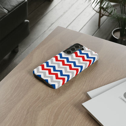 Patriotic Red, White & Blue Chevron – Bold Geometric Samsung Galaxy Case