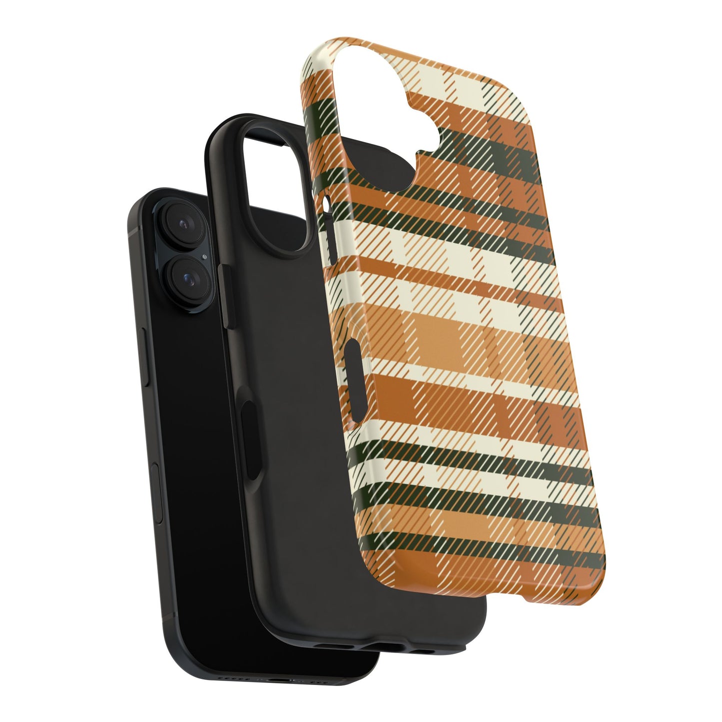 MagSafe Case - Pumpkin Spice Plaid Design