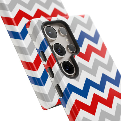 Patriotic Red, White & Blue Chevron – Bold Geometric Samsung Galaxy Case