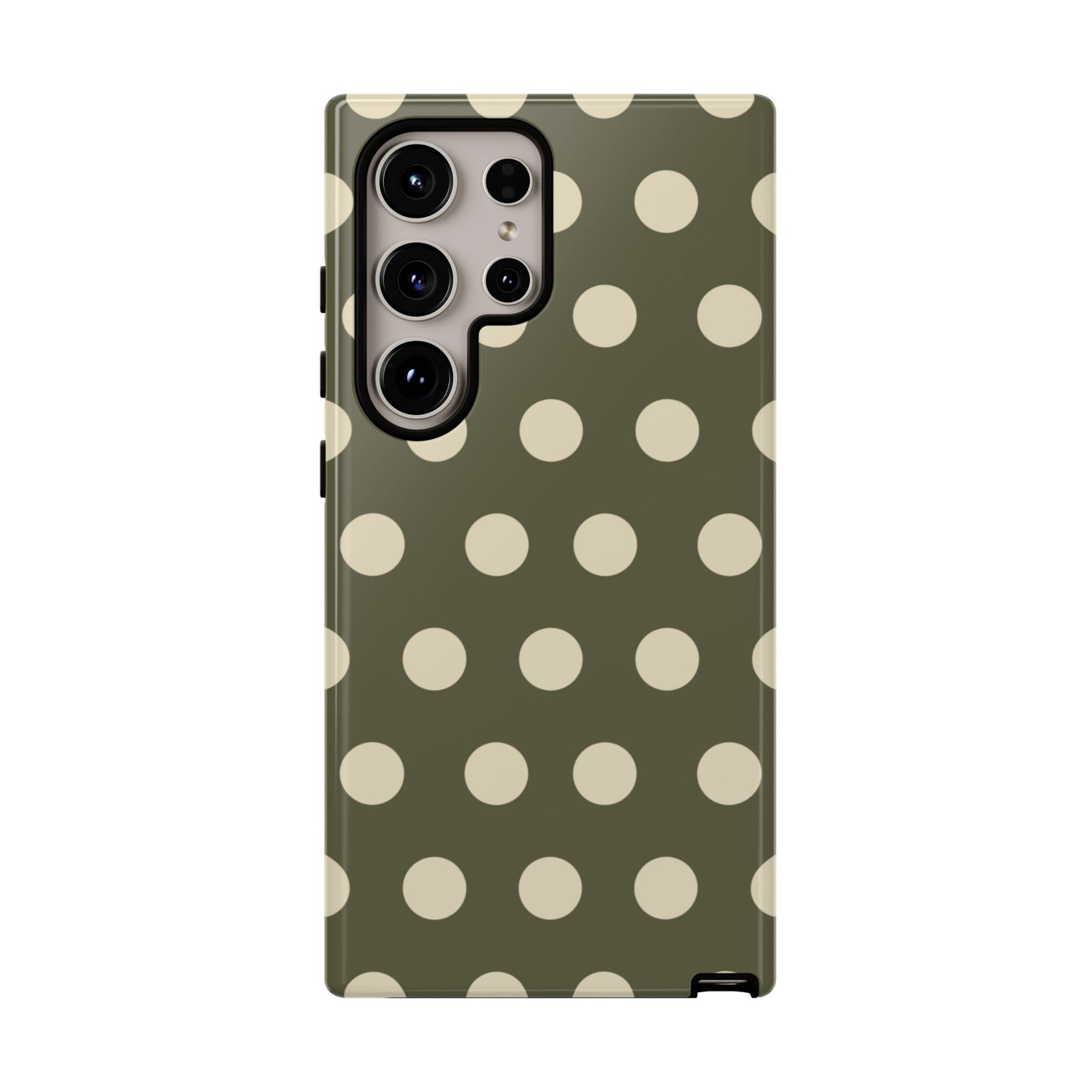 Vintage Green & Cream Polka Dots – Samsung Galaxy Case